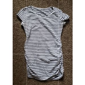 White/black maternity top